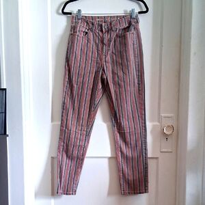 American Eagle Outfitters Striped Pants - Pink and Blue